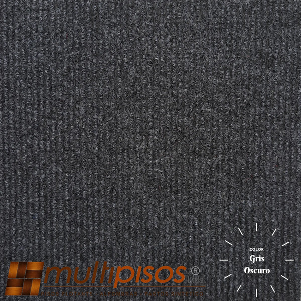 Cubrepiso con base de goma Gris Oscuro  750 gramos – 4 metros de ancho – Calidad Premium