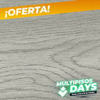Piso Flotante 8mm Grey Claro - Línea Spirit - Rinde 2.41m2