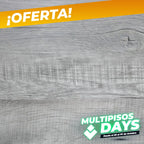 Piso Vinílico SPC Gris 5mm - Kronomax - con Manta Acústica