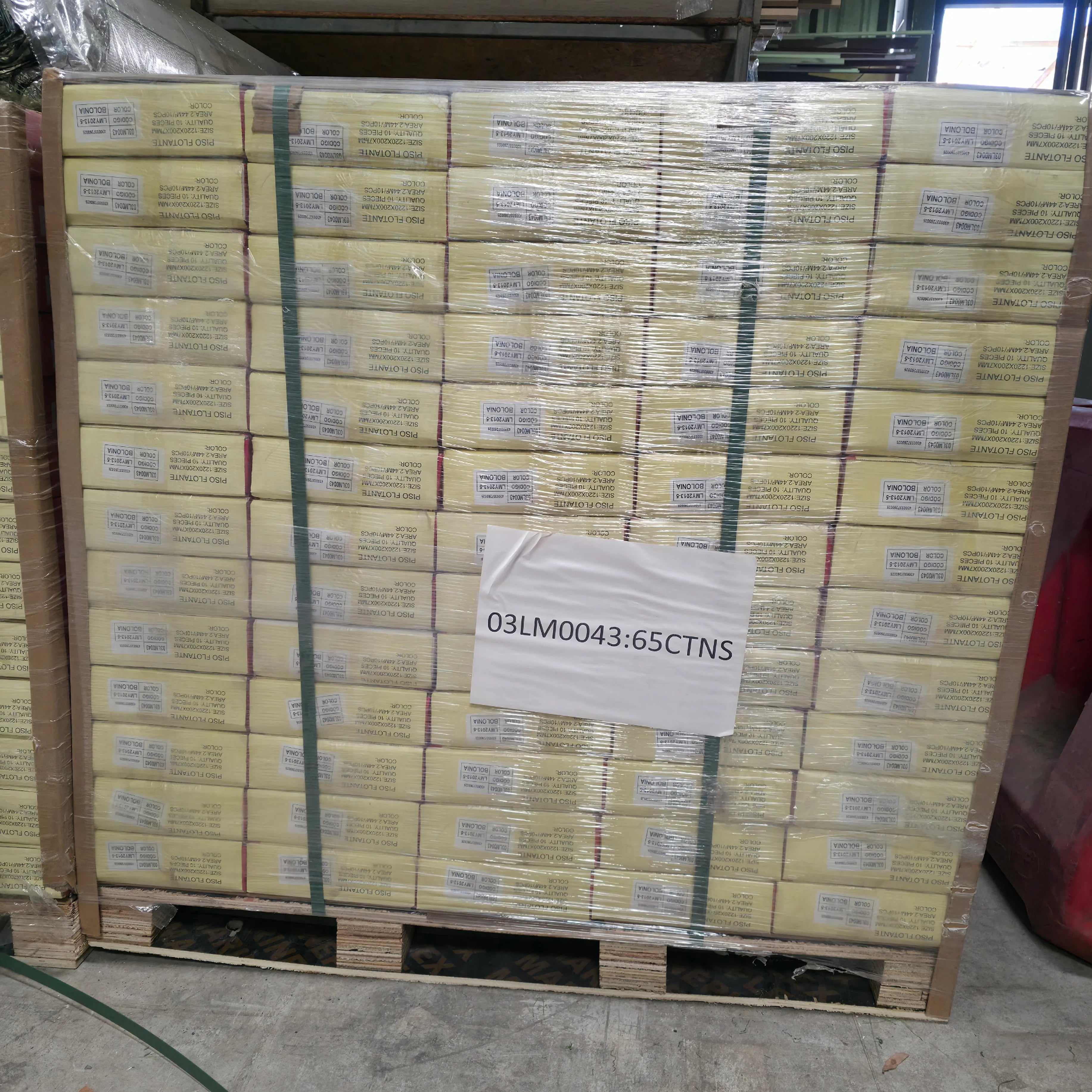 Pallet Piso flotante Bolonia 7mm 65 (Cajas) x 2.44m² (158.6 m²)- Precio mayorista