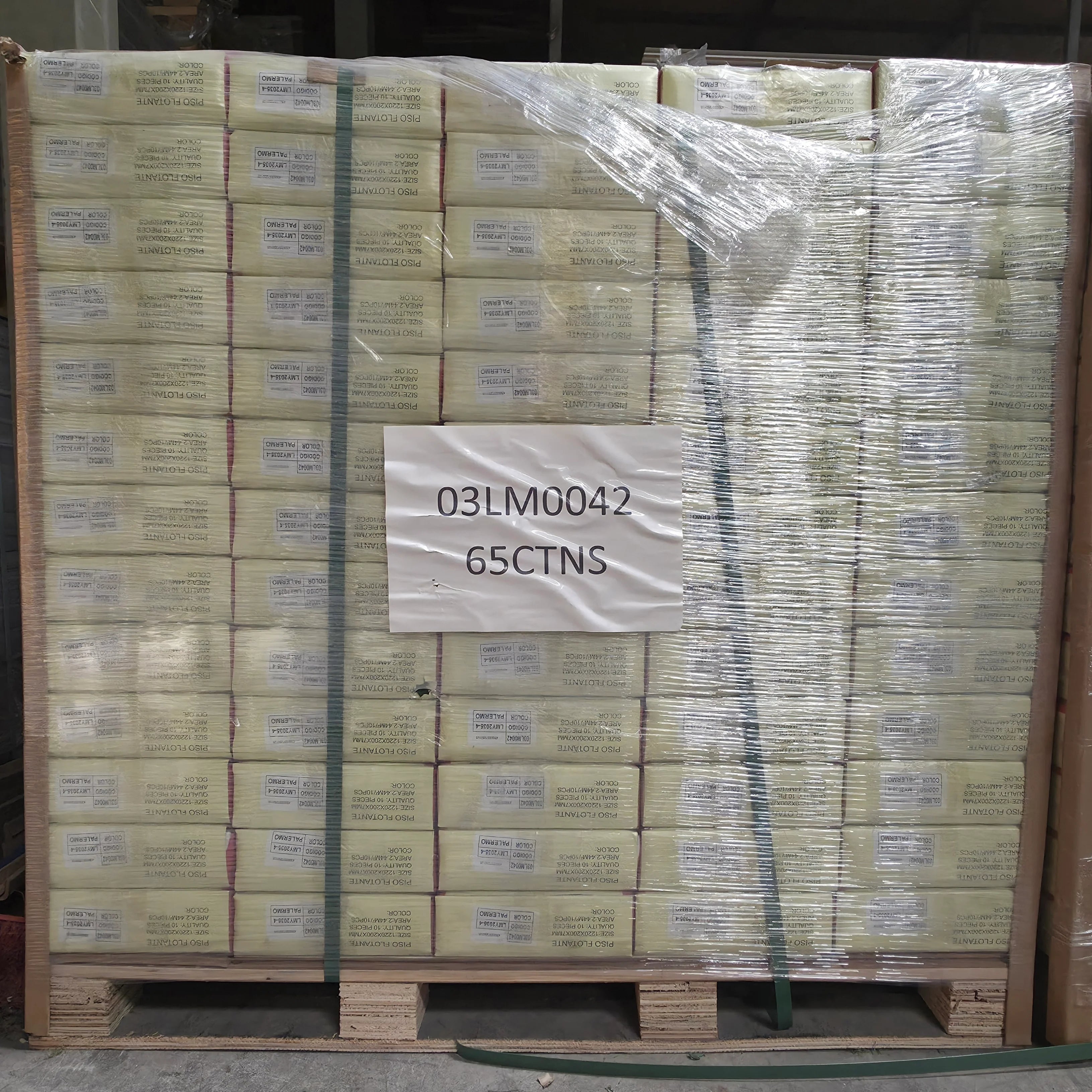 Pallet Piso flotante Palermo 7mm 65 (Cajas) x 2.44m² (158.6 m²)- Precio mayorista