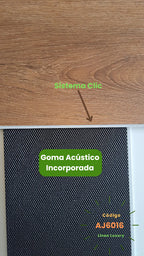 Piso Vinílico SPC - Antiruido - 6.5mm - Linea Luxury -Texturado - Filtro U.V - AJ6016